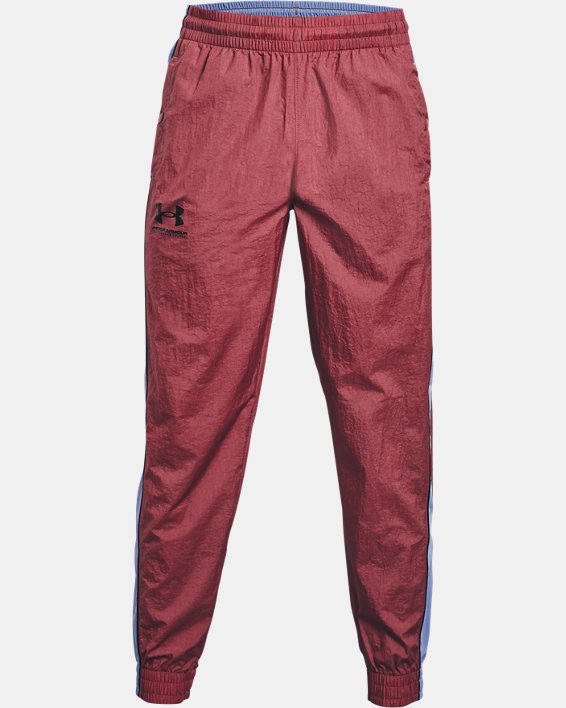 Men's UA Woven Track Pants, Red, pdpMainDesktop image number 5